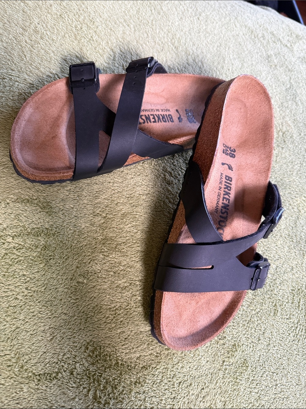 Birkenstock Yao Black Cross-Strap Sandals